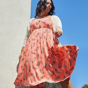 TORRID Cross Hatch Pinafore Midi Dress SIZE 3